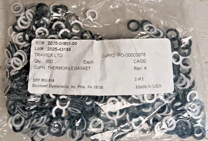 Bag of 500 - Stockwell Elastomerics SRF 852-518 Thermopile Gasket - Picture 1 of 3