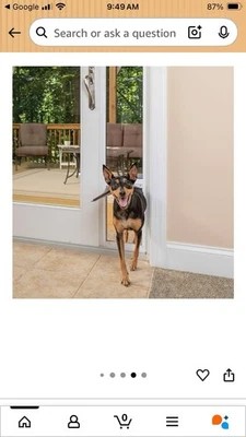 Brand New Petsafe Adjustable Sliding Glass Pet Dog Door Medium White PPA11-13135 - Image 1 of 4