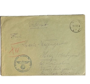 Feldpost 1942 mit Tarnstempel Reserve Lazarett 672 mit FpNr 09739  - Bild 1 von 2