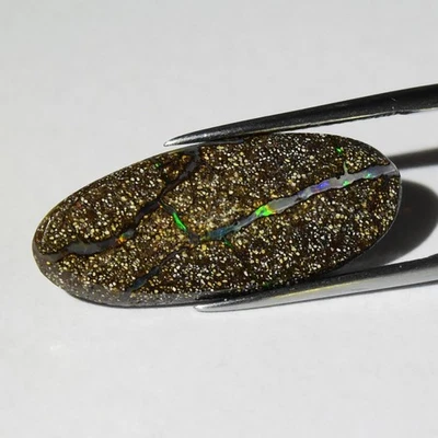 💎 6.16 克拉 25.5 x 10.5 毫米椭圆形凸圆形天然清洁巨石蛋白石 - 昆士兰 — 第 1/4 张图片