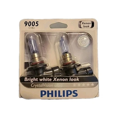 PAIR Philips Automotive Lighting 9005 CrystalVision Ultra White 9005 CVB2 (JS12) - Image 1 of 4