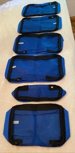 NUOVO 6 pezzi set panno e rete borsa da viaggio con cerniera organizer bagagli scarpe trucco - Foto 1 di 8