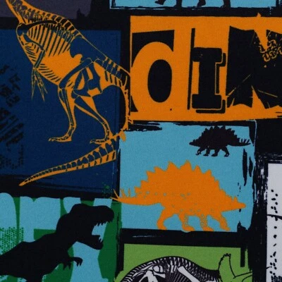 (18€/m) Softshell Meterware bunt Dinosaurier 1 Stückzahl = 0,5m - Bild 1 von 4