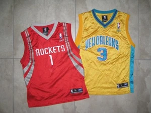 Vintage NEW ORLEANS HORNETS C Paul Houston ROCKETS McGrady Jersey USED Y MED - Picture 1 of 11