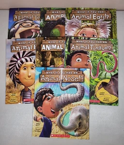 Lot of 7 Scholastic Children's Books What If You Had Animal Teeth Eyes Ears Hair - Picture 1 of 8