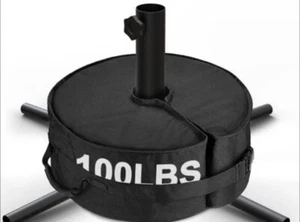Outdoor Umbrella Base, 2 In 1 Patio Umbrella Stand With 100 lbs Sands Filled Bag - Picture 1 of 8