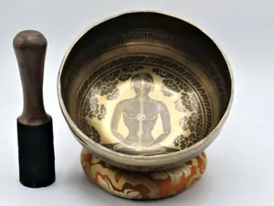 8" Tibetische Klangschale, Handarbeit in Nepal - Meditation, Home & Living, Yoga - Bild 1 von 10