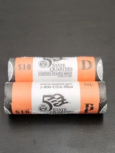 2006-P & D Nebraska State Quarter Mint Wrapped Rolls BU #1503 - Picture 1 of 5