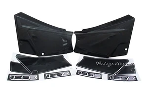 HONDA XL125 S 1984-1985 XL185 S 1983-1984 SIDE COVER PANEL W/ DECAL [BLACK] - Picture 1 of 11