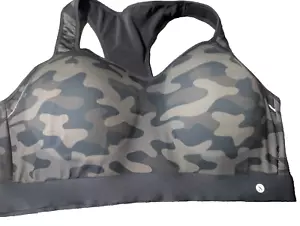Layer 8 Womens Sports Bra XX Maximum Support Racerback Green Camo NEW No Tag - Picture 1 of 12