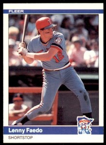 1984 Fleer Lenny Faedo . Minnesota Twins #563