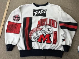 Maryland Terrapins Sudadera Starter Cuello Redondo Pullover Estampado Completo Sombrero De Colección - Imagen 1 de 11