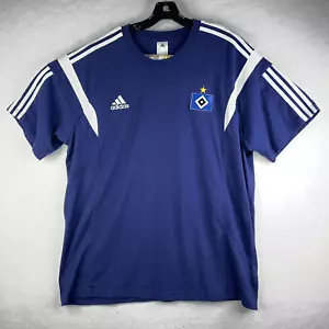 adidas Hamburg Herren Größe 2XL blau weiß Fußball Fußball Trikot Shirt - Bild 1 von 8