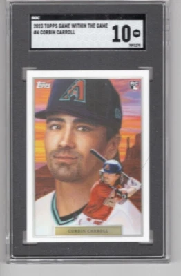 2023 Topps Game Within The Game Corbin Carroll Rookie RC SGC 10 Arizona D-Backs - Image 1 of 4