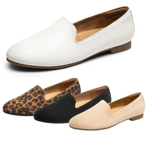 Women Lightweight Business Office Work Loafers Round Toe Slip On Flat Shoes - Picture 1 of 22
