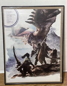 Monster Hunter Rise Promo seltenes kleines Poster / Werbeseite gerahmt - Bild 1 von 6