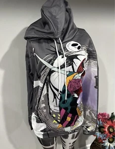 The Nightmare Before Christmas Swratshirt Size Large Hoodie Jack Skellington - Picture 1 of 4