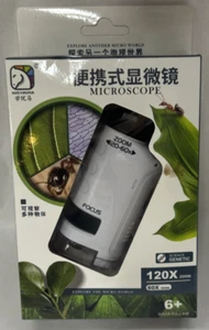 XUEYOUMA Kids Pocket Microscope – 120X Zoom – New & Sealed – STEM Learning Toy - Picture 1 of 4
