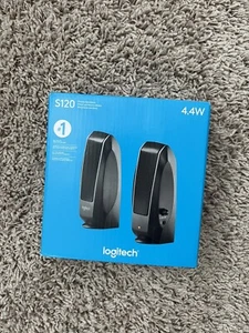Logitech S120 - 4.4 Watt - 2.0 Stereo Speakers Black (980-000309) For PC and Mac - Bild 1 von 1