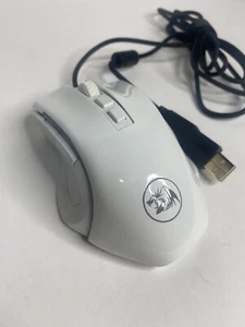 REDRAGON Griffin M602AW-RGB 7200DPI LED Wired Optical Gaming Mouse White - Picture 1 of 6