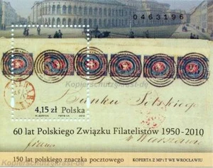 POLONIA POLSKA - 2010 BLOQUE 190 I CON IMPRESIÓN 60 AÑOS ASOCIACIÓN FILATÉLICA ** - Imagen 1 de 1