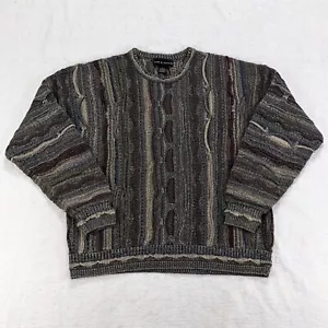 Vintage 90s Croft & Barrow 3D Knit Sweater Men's XL Cosby Coogi Style Pullover Crew - Bild 1 von 9