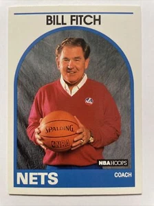 1989-90 NBA HOOPS - Head Coach Card #327 π BILL FITCH, New Jersey Nets - Picture 1 of 2