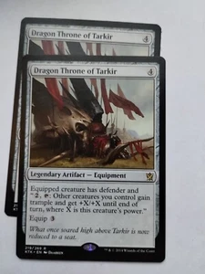 2x Dragon Throne of Tarkir Khans of Tarkir LP MTG Magic the Gathering - Picture 1 of 2