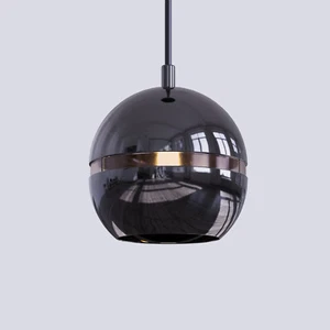 Modern Pendant Light Sphere Pendant Lamp E27 Kitchen Bar Lighting Black 18CM - Picture 1 of 8