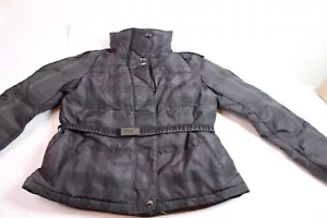 Burberry London Women’s Belted black and grey check Puffer Jacket SIZE L - Picture 1 of 22