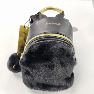Kendall & Kylie Accessory Small Mini Black Cat Backpack Bag Faux Fur NWT - Picture 1 of 13