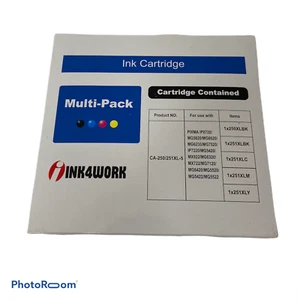 🔥 Ink4Work Multi-Color Ink Cartridges Four 4 Pack CA-250 / 251-XL-5 Pixma (LT7) - Picture 1 of 6
