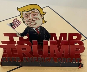 Trump 2024 Keep America Great 3D Pop Up Card Political Republican USA President - Bild 1 von 3
