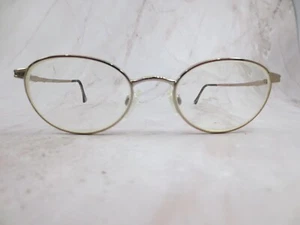 Anne Klein Eyeglasses Frame 6010 K1046 Women's Gold Full Rim Round 50-19-135 - Picture 1 of 7