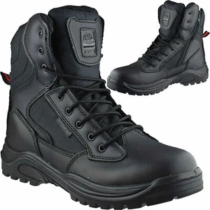 MENS LIGHTWEIGHT STEEL TOE CAP MILITARY COMBAT SAFETY BOOTS POLICE WORK SHOES SZ - Picture 1 of 14