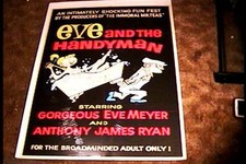 EVE & THE HANDYMAN "B" 1961 ORIG MOVIE POSTER DAY GLO RARE RUSS MEYER