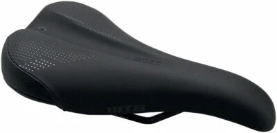 Assento híbrido de mountain bike WTB Speed Saddle preto médio trilhos de aço estrada - Imagem 1 de 4
