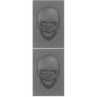 2 Pack Crucible Casting Mould Graphite Jewelry Molds 3d Skull Tool
