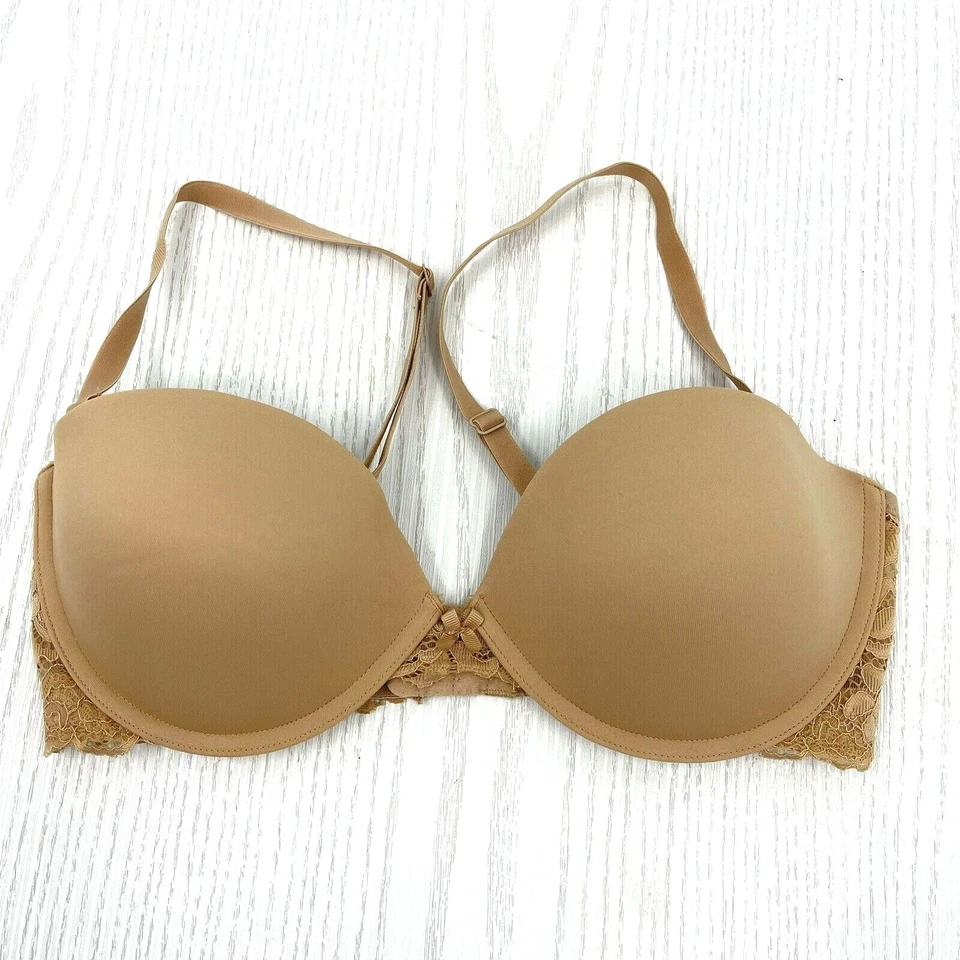 Sujetador Xhilaration Convertible Sin Tirantes Tostado Talla 36C Encaje Banda Trasera Con Aros Pushup Foto 1 de 4