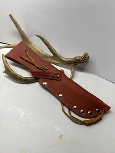 Custom Leather {PUMA STYLE / WHITE HUNTER } Knife Sheath-UNIVERSAL-USA!!! - Picture 1 of 1