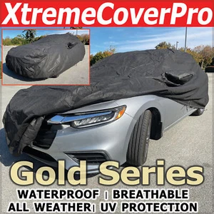 2018 HONDA ACCORD COUPE WATERPROOF CAR COVER W/MIRROR POCKET BLACK - Foto 1 di 12
