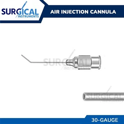 Air Injection Cannula 30 Gauge Ophthalmic Instruments Stainless German Grade - Image 1 of 3