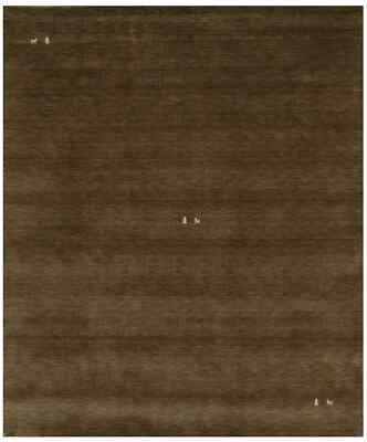 Modern Gabbeh Wool Area Rug Brown Tribal Design Living Room Carpet 8x10 ft - Image 1 of 4