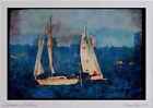 Sailing 007024 Turning To Go For Home Watercolour Picture Ltd Ed A4