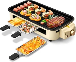 Pukomc Electric Indoor Grill,2 in 1 Indoor Grill Non-stick 1500W - Picture 1 of 9