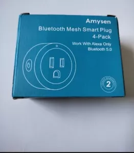 Amysen Smart Plug ,Compatible with Alexa Only ,Bluetooth 5.0 Mesh, 4 pack - Picture 1 of 4