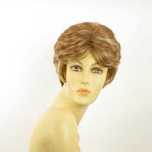 Perruque femme courte blond foncé méché blond clair VAL F27613 - Imagen 1 de 8