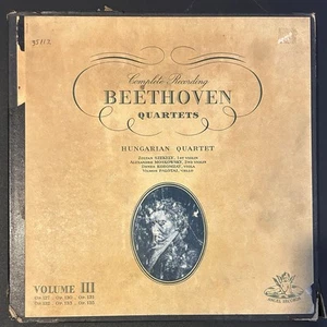 ANGEL 3514D Beethoven String Quartets Vol. III Hungarian Quartet 4 LP box set - Foto 1 di 14