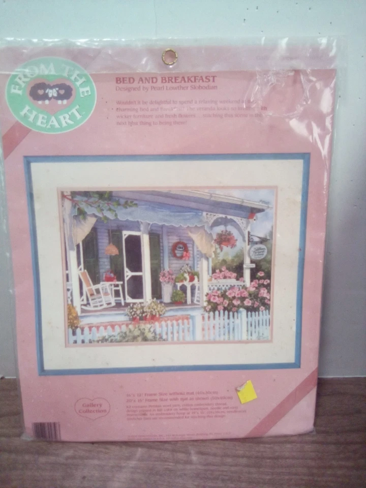 Vtg. 1990 From the Heart Bed and Breakfast Gallery Crewel Needle  Craft SEALED - Image 1 of 1