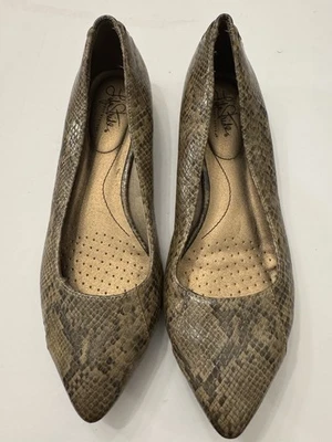 Zapato plano sin cordones Lifestride Flex para mujer de piel de serpiente sintética talla 9,5 mediano Foto 1 de 4